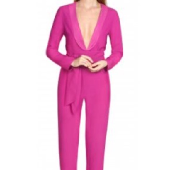 Teotoki Ssense silk couture pink tuxedo jumpsuit catsuit xs - Picture 3 of 8